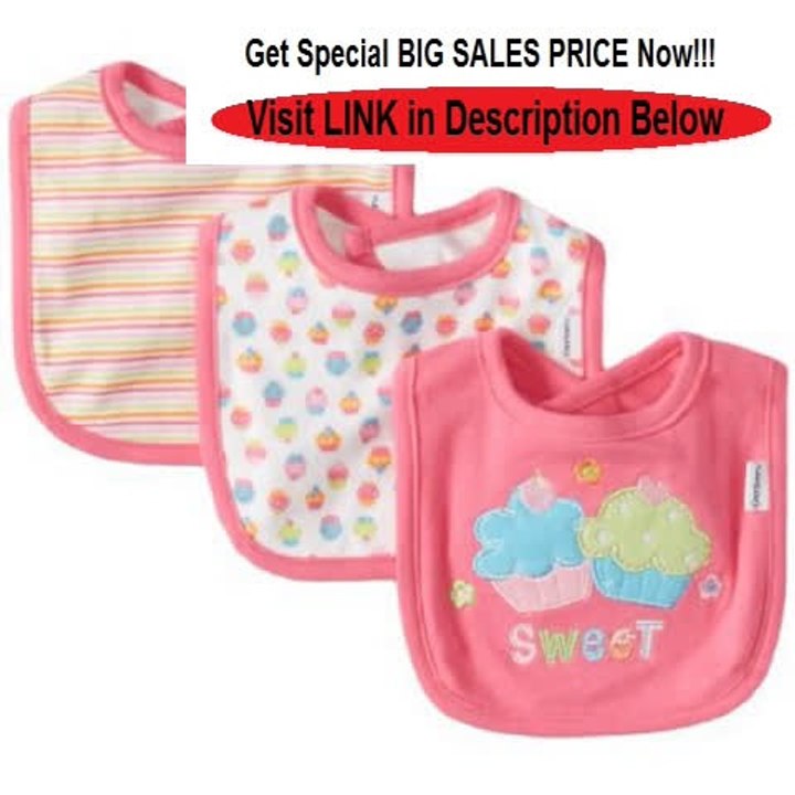 Cheap Deals Gerber Baby-Girls  3 Pack Interlock Dribbler Bib Cupcake Review