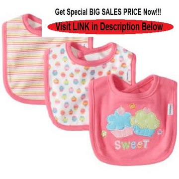 Cheap Deals Gerber Baby-Girls 3 Pack Interlock Dribbler Bib Cupcake Review