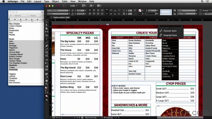 Creating tables in InDesign