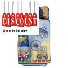 Best Price Baby Boom Monster Trucks Nap Mat, Blue Review