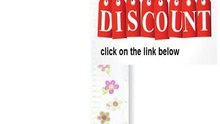 Best Price The Kids Room Pink and Green Floral Growth Chart Review