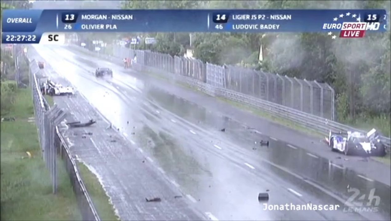 Rain KO, Audi, Toyota crashes 2014 Le Mans 24 Hours