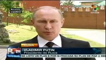 Cese al fuego en Ucrania es importante para solucionar crisis: Putin