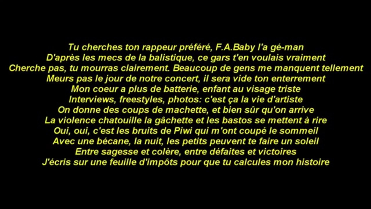 Fababy - J'vous Baise Tous (Paroles / Lyrics) (Freestyle 4)