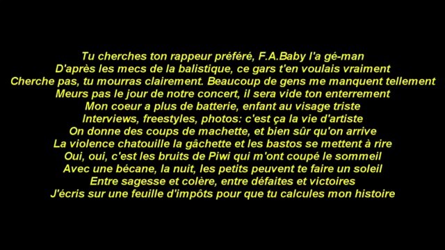 Fababy - J'vous Baise Tous (Paroles / Lyrics) (Freestyle 4)