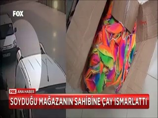 Hem mağazasını soydu hemde kendisine çay ısmarlattırdı
