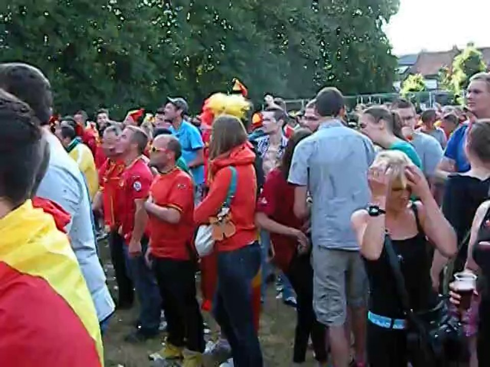 Ambiance lors du match Belgique-Russie à Leuze-en-Hainaut