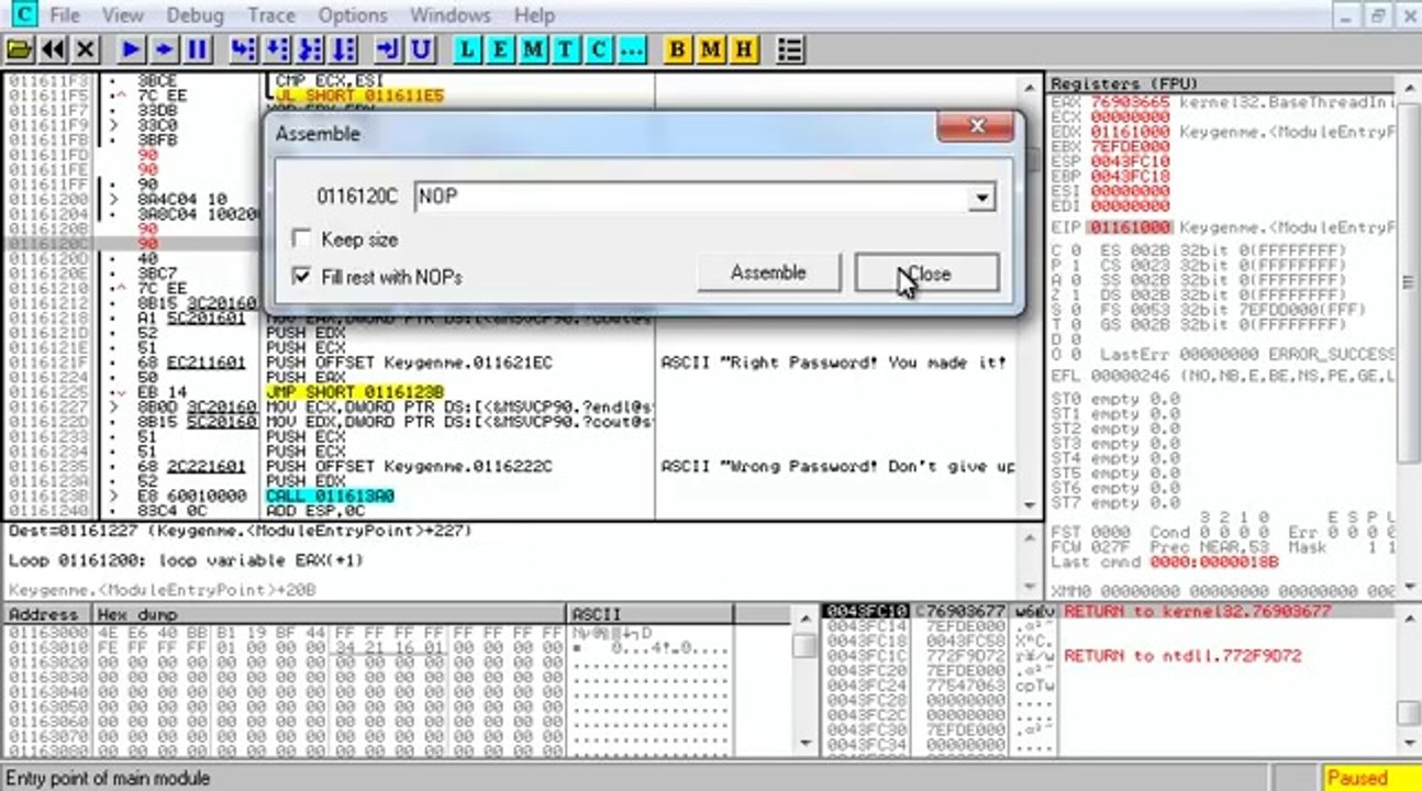 How to Crack a program using OllyDbg 1