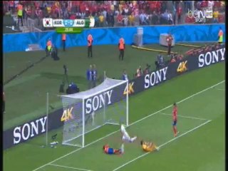 الهدف الاول للجزائر بقدم اسلام سليماني - الجزائر1 -كوريا الجنوبية 0 - -كأس العالم2014