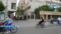 شاهد|| مدرعات الأمن تشارك في ماراثون الدراجات بمدينة نصر