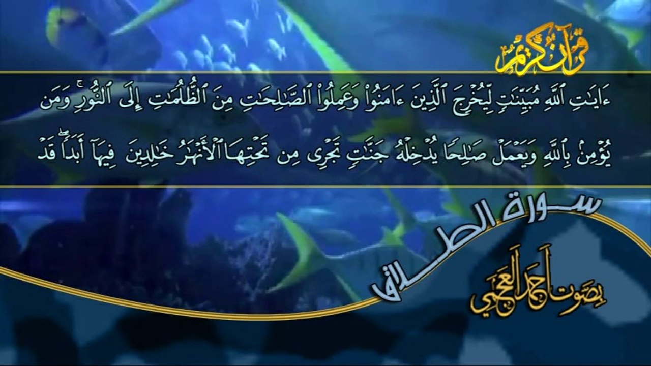 سورة الطلاق كاملة بصوت القارئ أحمد العجمي