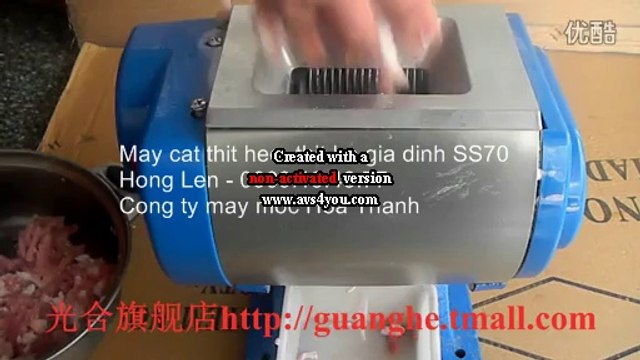 Máy cắt thịt heo, thịt bò tái mỏng SS70, máy cắt lát thịt sống, máy thái lát thịt ba chỉ nướng