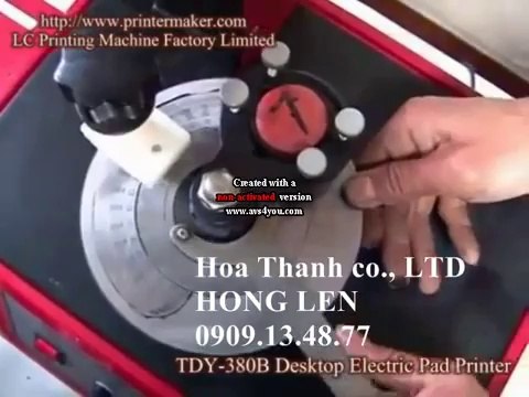 Máy in date mâm xoay TDY 380, máy in date trên thân chai, nắp chai nhựa bán tự động