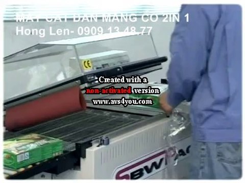 Máy cắt dán và rút màng co hộp 2 in1 fm-5540a, máy rút màng co POF, máy rút màng co hợp bánh kẹo, hợp thuốc