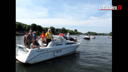 Download Video: Triel-sur-Seine : en bateau avec les opposants au port industriel