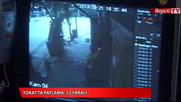 Patlama anı güvenlik kamerasında