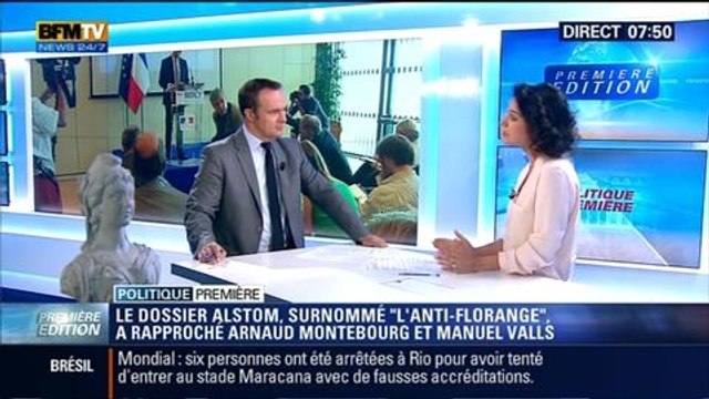 Politique Première: Le dossier Alstom a rapproché Arnaud Montebourg et Manuel Valls - 23/06