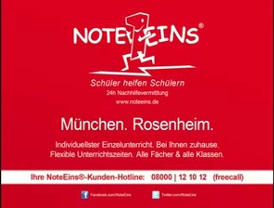 Vertrauen auch Sie NoteEins® Nachhilfe München