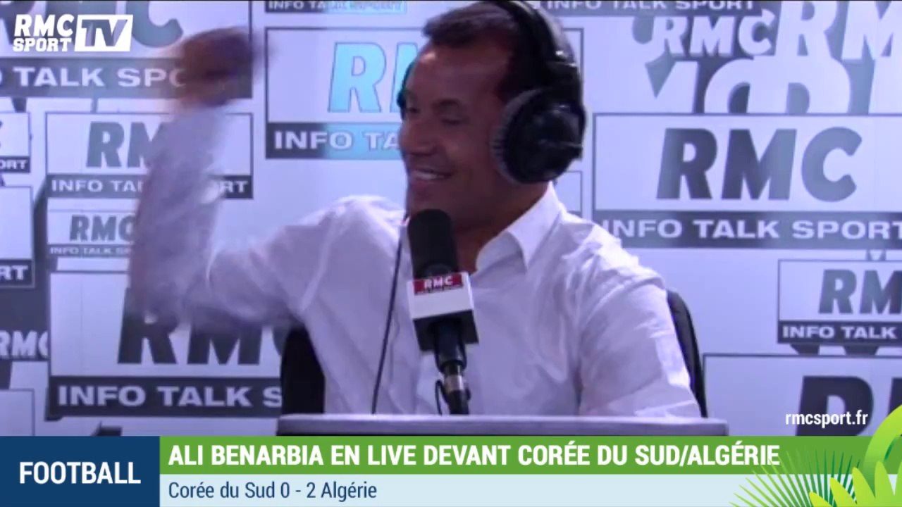 La joie d'Ali Benarbia lors des buts algériens