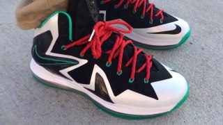 nike lebron 10 x elite id red carpet  on feet