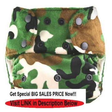 Cheap Deals Blueberry Minky Diaper Snaps, Green Camo Review
