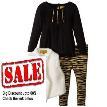 Cheap Deals Nicole Miller Baby-Girls Sherpa Vest Embellished Tunic and Zebra Printed Legging Review