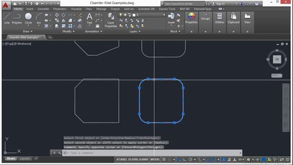 AutoCAD Fillet And Chamfer