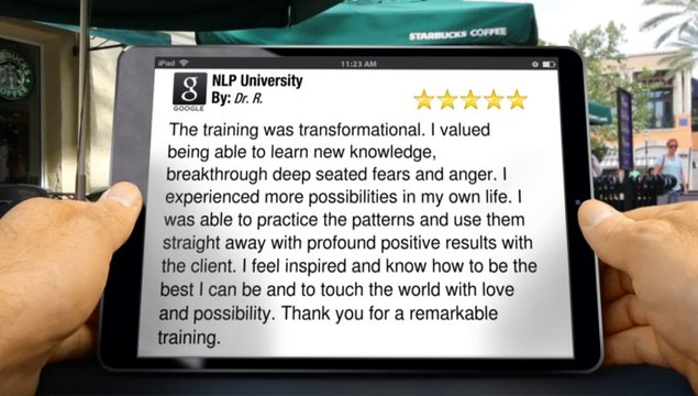 NLP University London Patrick Dahdal Excellent 5 Star Reputation by Dr. Rosina McAlpine