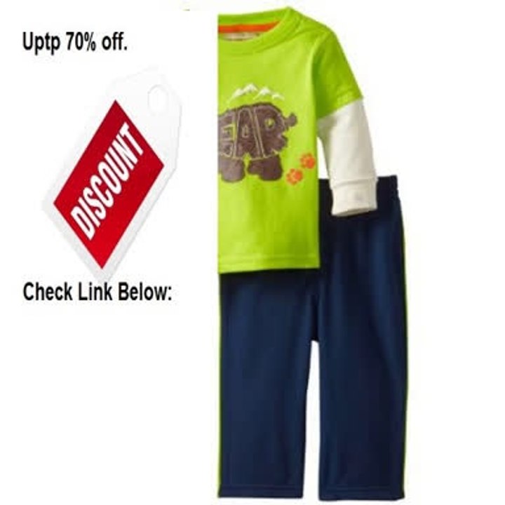 Cheap Deals Kids Headquarters Baby-boys Infant Bear Twofer Top with Pull On Pants Review