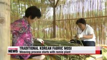 Mosi or fine-ramie fabric weaving skills in spotlight