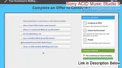 Sony ACID Music Studio 9 Free Download [Instant Download 2014]