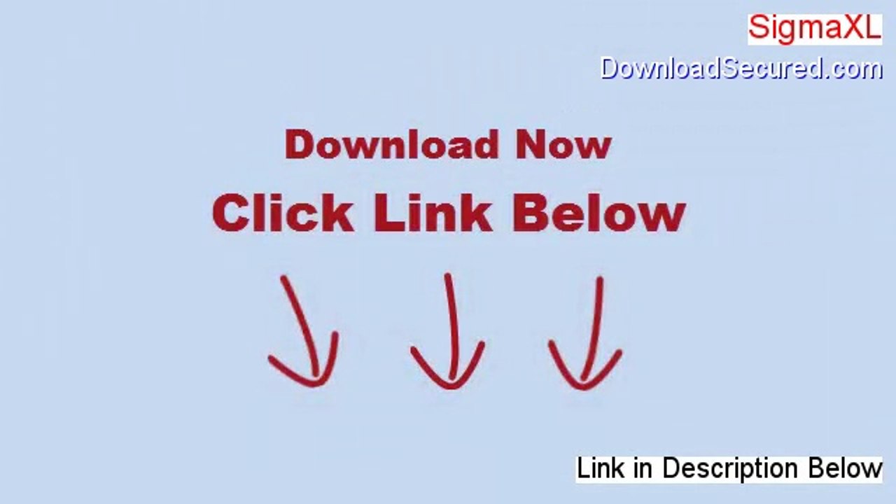 SigmaXL Download Free [Instant Download 2014]