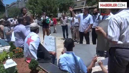 Şanlıurfa'da Yaşayan Suriyelilerden Gaziantep'te Protesto