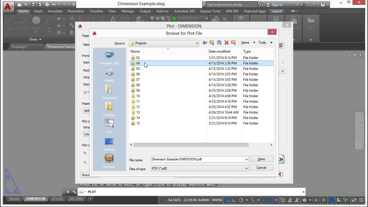 AutoCAD Export Your File