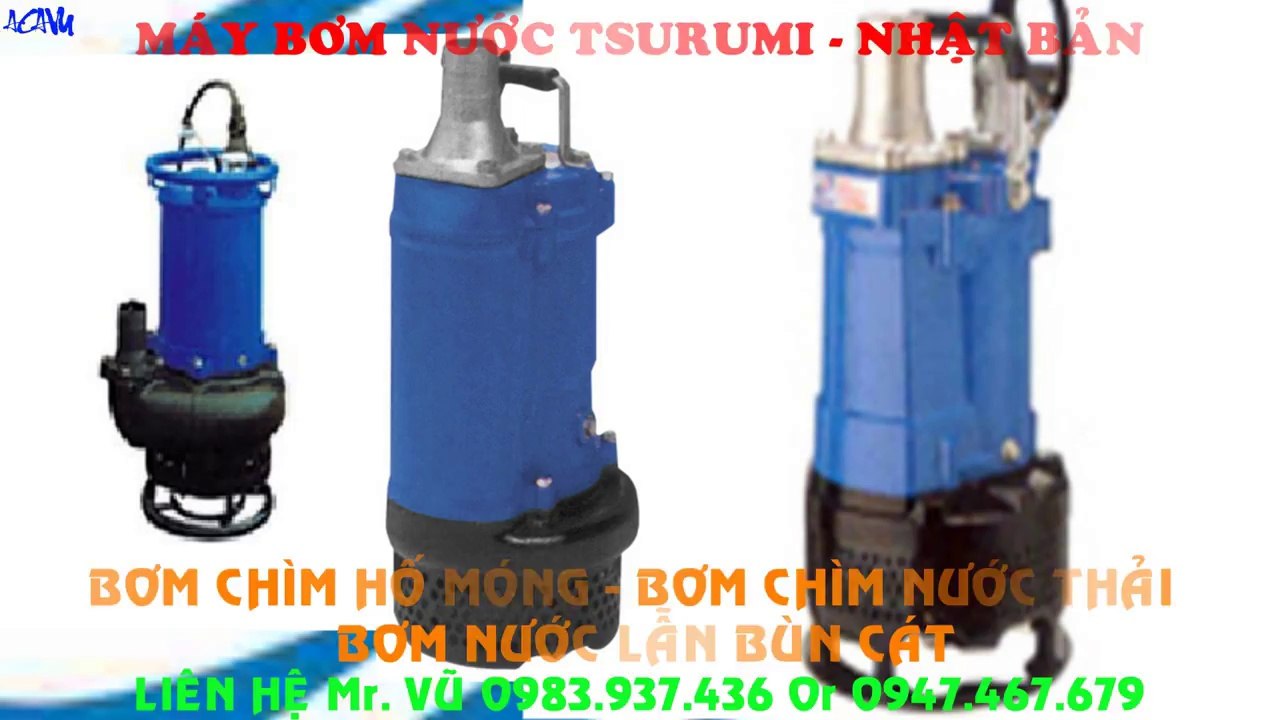 Bán bơm hố khoan cọc nhồi, bơm hống móng công trình Tsurumi KRS2-150///9kw///12hp