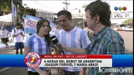 Joaquín Furriel y María Abadi desde el Maracaná #MundialBrasil2014