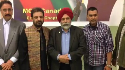 MLA Darshan Kang congratulates MQM Canada on the 36th Foundation Day of APMSO