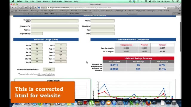 How to Convert Excel Calculator to Html For Websites or WordpRess