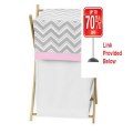 Best Price Baby/Kids Clothes Laundry Hamper for Pink and Gray Chevron Zig Zag Bedding by Sweet Jojo Designs Review