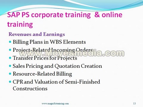 SAP PS corporate training and online training