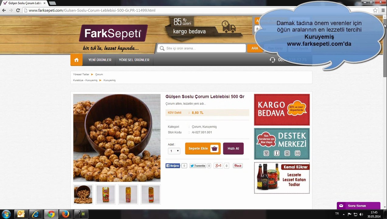 Gülşen Soslu Çorum Leblebisi