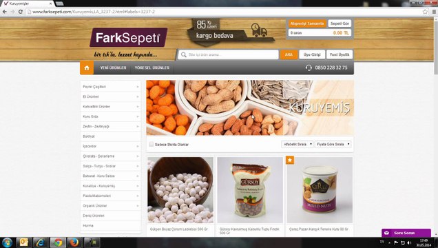 Gürsoy Kavrulmuş Kabuklu Fındık