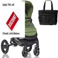 Clearance Britax Affinity Stroller with Diaper Bag in Green and Black Frame Review