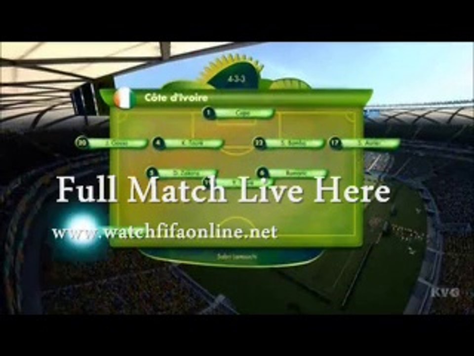 Watch Greece vs Cote d'Ivoire ONLINE Live