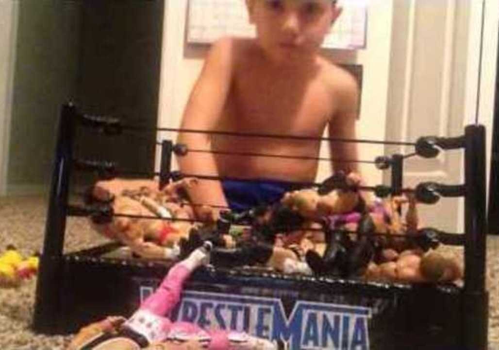 World Cup Goal Interrupts Wrestling Fan's Play Time