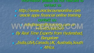 oracle financials r12 - ERP Online Training in usa,uk,new york,canada and mumbai