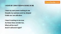 Shalom Freedman - I Hear My Own Poems Rushing In Me