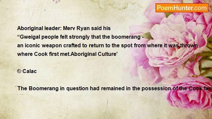 Chris Lane - Boomerang back - Historical artifact 238 years later