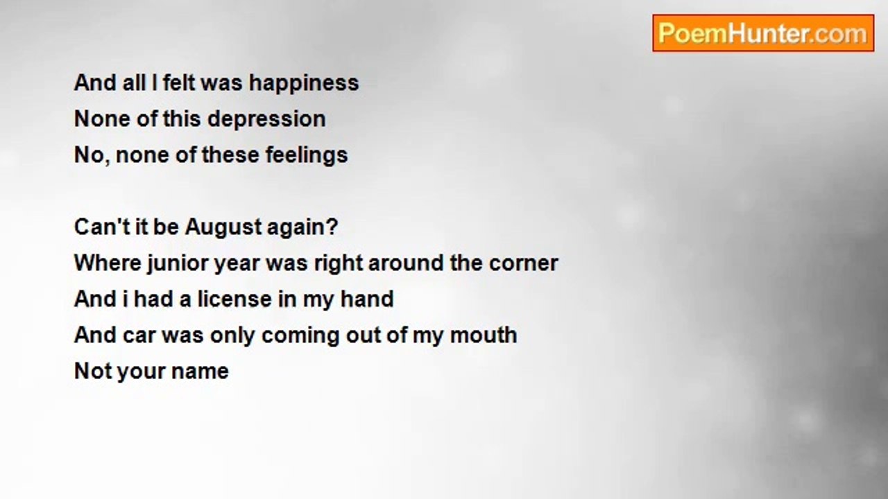Frani Bell - Can't it be August again?