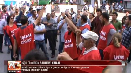 Aliağa Belediye İşçileri Saldırıyı Kınadı